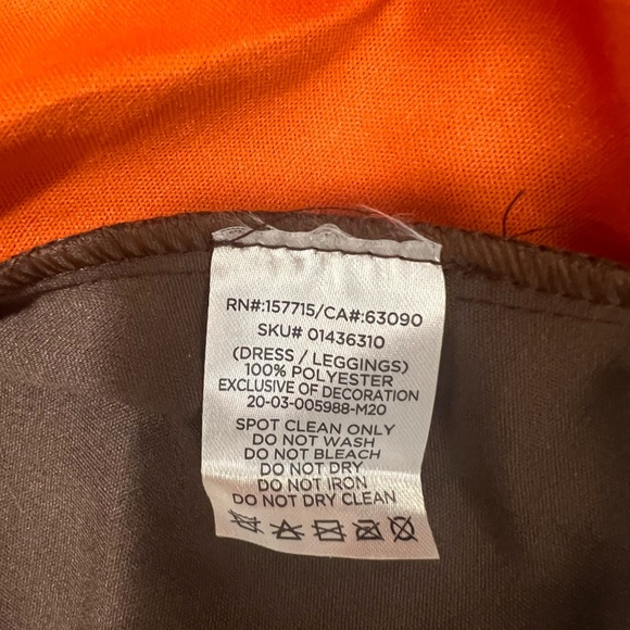 Spirit Kids Patchwork Scarecrow Costume - Brown, Orange, Cream - Picture 5 of 6